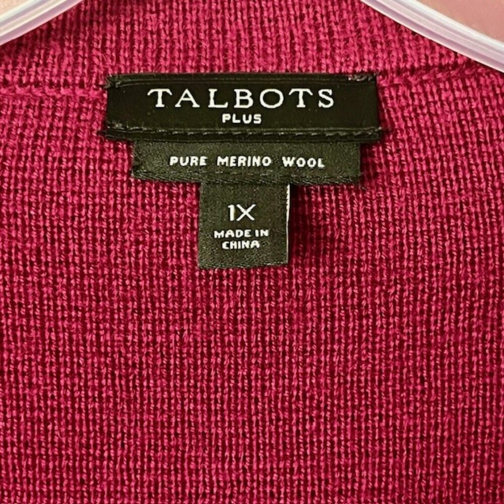 Talbots Raspberry Red Knit Blazer Jacket - Picture 9 of 10